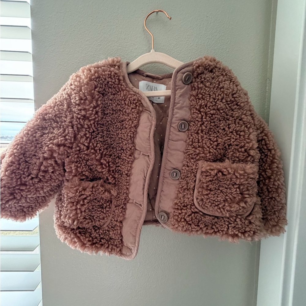 Zara Kids Cozy Brown Puffer Jacket